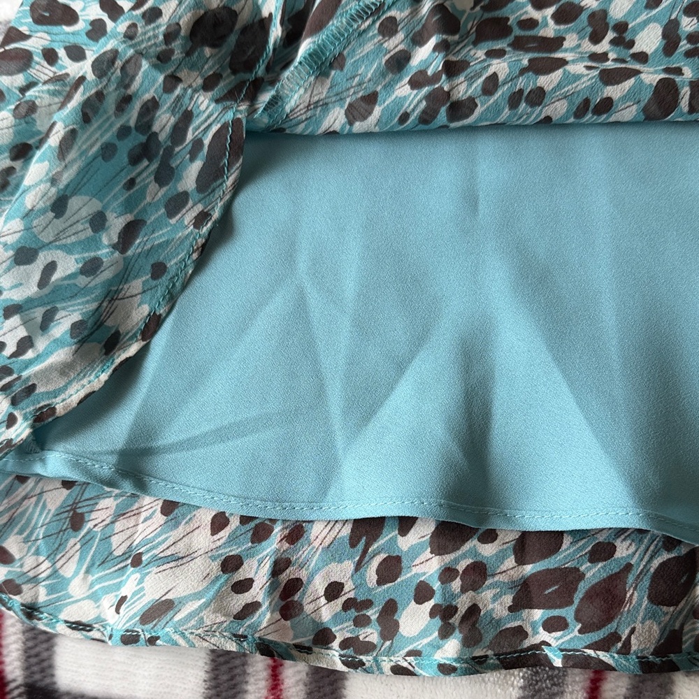 Ann Taylor Teal and Black Animal Print Halter Maxi Dress - 10 - Picture 7 of 8